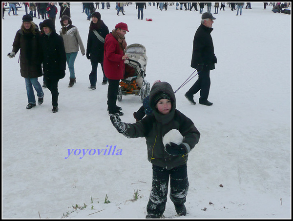 德國 漢堡 結冰的阿爾斯特湖 Alster Lake in Winter, Hamburg, Germany