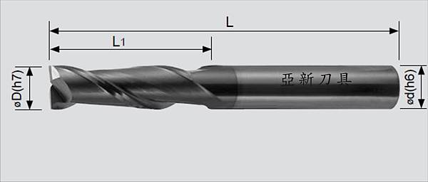 鎢鋼 2刃立銑刀 2