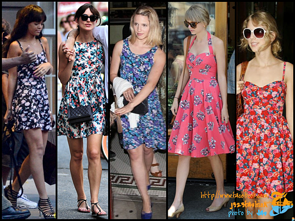 celeb floral dresses