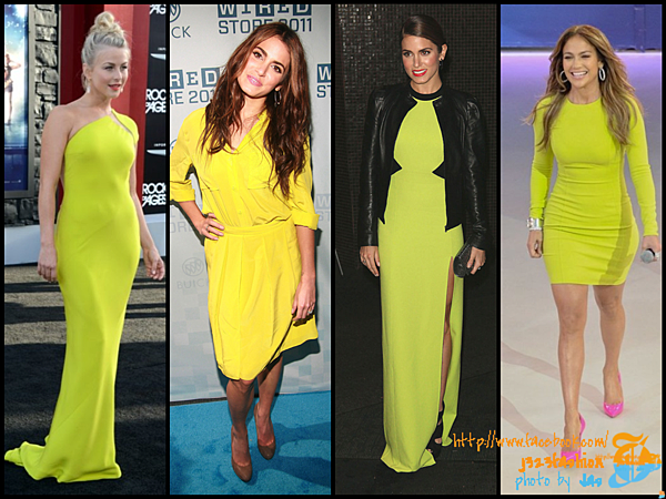 celeb neon dresses