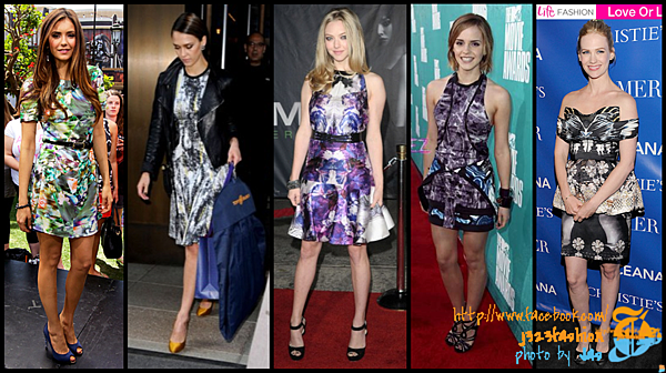 celeb bold print dresses