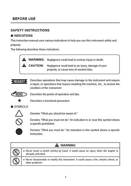 EH-70F2 電動釘書機說明書