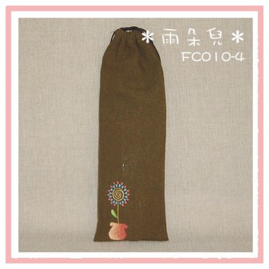 FC010-4手繪太陽花系列環保筷袋(橄欖綠色 