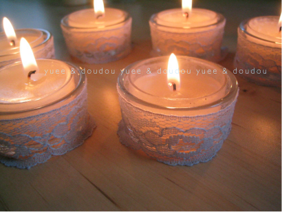 lace candle holder III