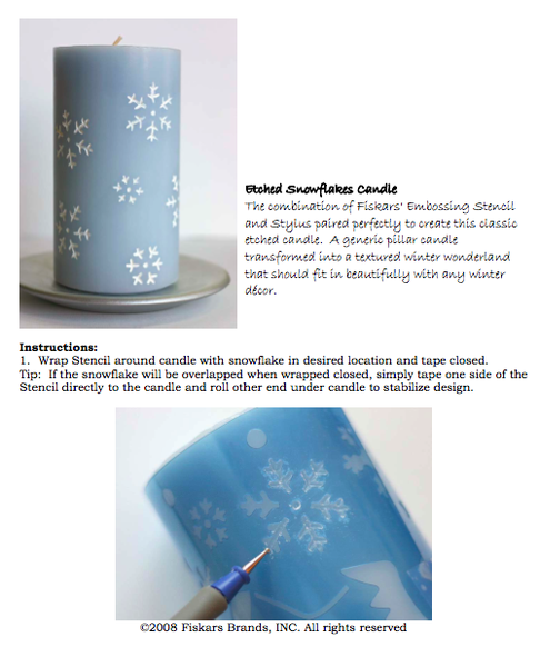 snowflake candle