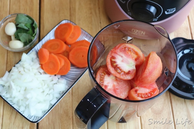 ▌食譜▌韓國OZEN真空抗氧破壁食物調理機／果汁機。不起泡、生機抗氧，真正封存營養。寶寶版義式番茄肉醬