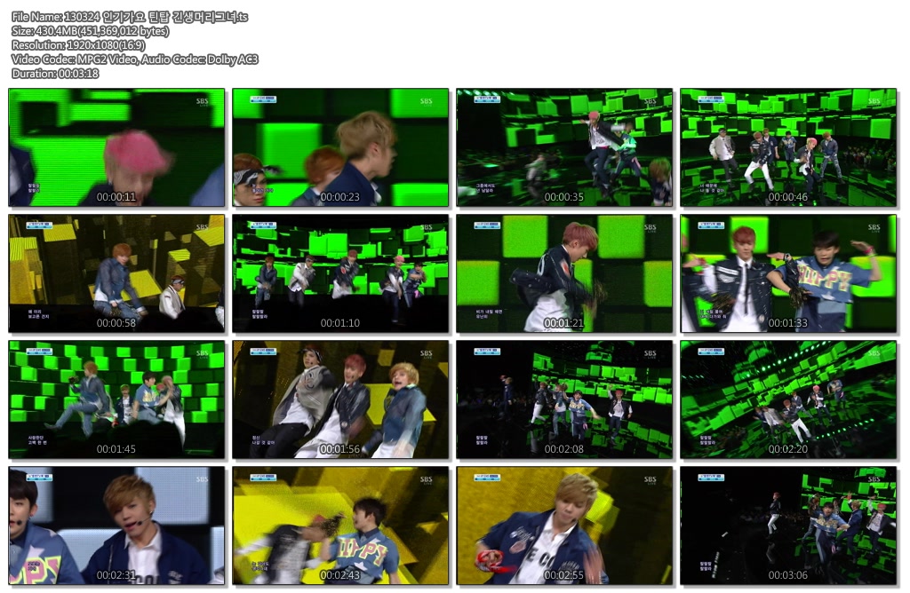 130324 인기가요 틴탑 긴생머리그녀.ts