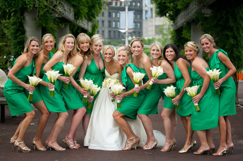 green bridesmiad dresses