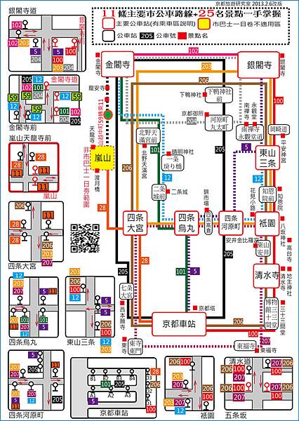 京都-觀光巴士路線圖