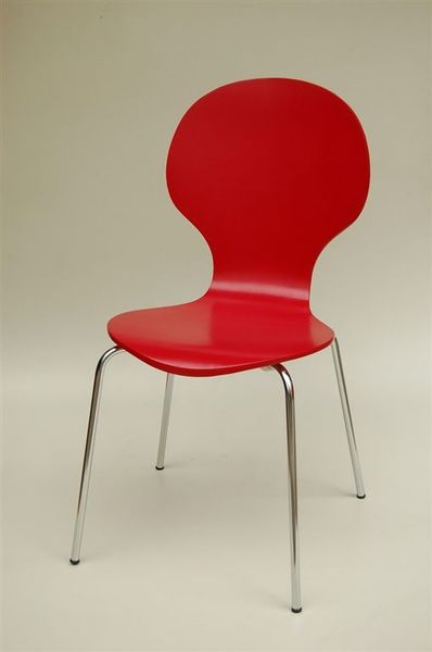 8字形基本款餐椅-火紅色