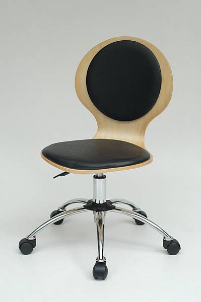 8字形升降事務椅-PVC皮面座墊