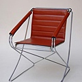 高碳鋼曲線椅+PVC皮革可拆組