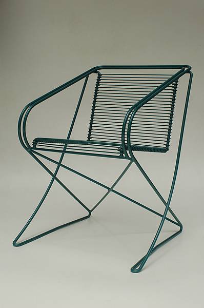 高碳鋼曲線椅-深綠烤漆