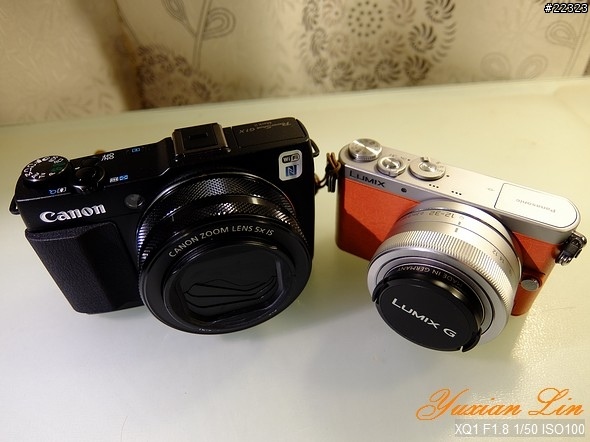 Canon G1X M2 與手上相機大小比較