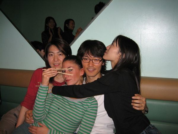 Naoko kissed everybody.....