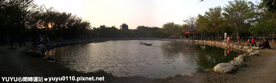 水萍塭公園人工湖全景