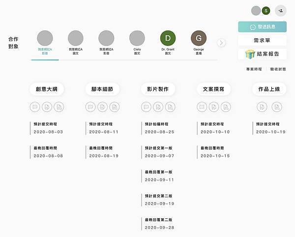 專案頁面（廠商端）