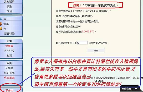 第一次投資額外30%回饋