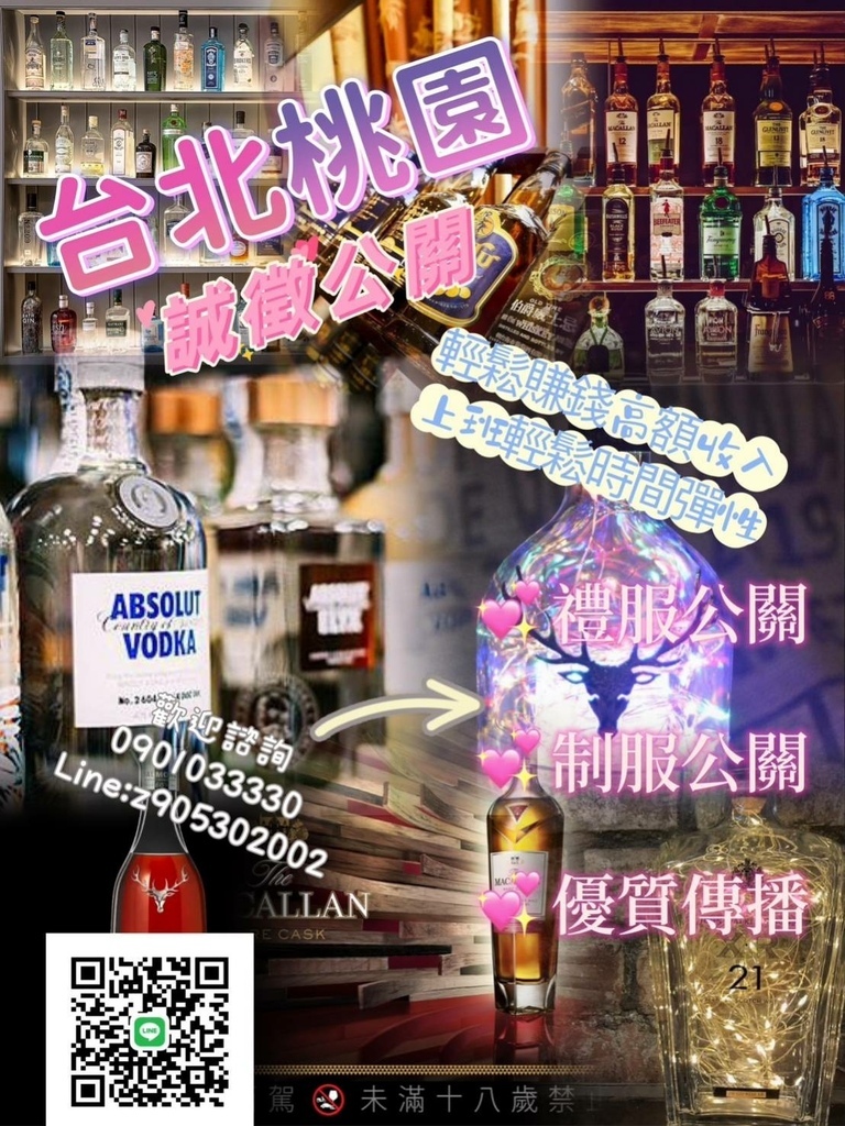 桃園中壢娛樂酒店經紀公司/桃園酒店經紀人阿儒LINE:z90