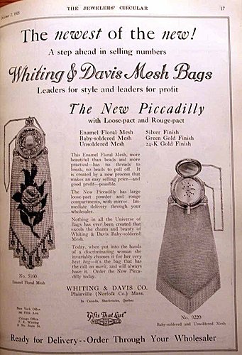 Whiting & Davis Advertisement in Jeweler's Circular October 7, 1925