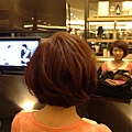 台北市李奇髮型設計師Sophie染髮作品~髮色：淺橘咖啡髮色