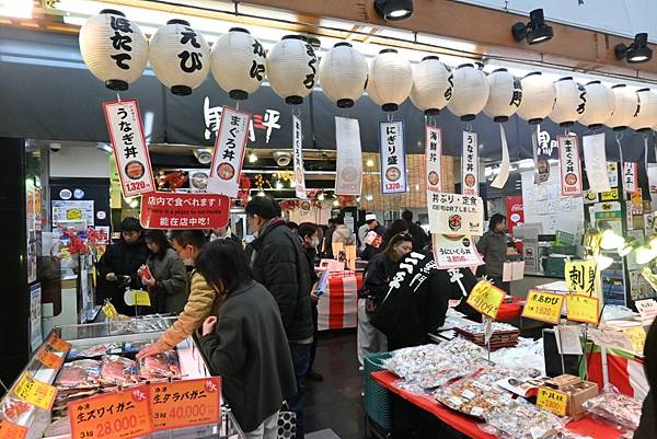 【日本大阪】日本黑門市場，海鮮超多，新鮮河豚、生魚片、海膽，