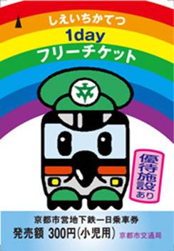 1377857149-532023212 Kyoto-京都地下鐵 路線圖/乘車劵與景點分布