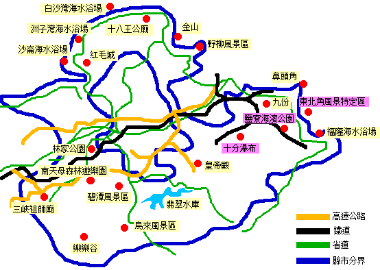 台北縣風景路線圖