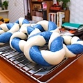 藍白色的圈圈饅頭