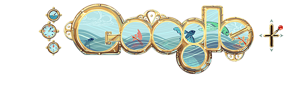 Jules Verne's 183rd Birthday Google Doodle