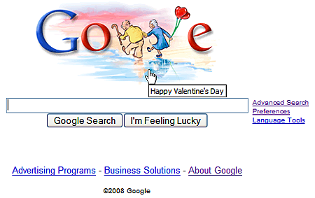 Google Valentine's Day Google Doodle 