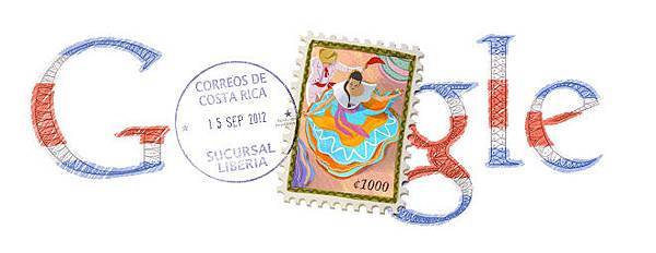 2012 年哥斯大黎加獨立紀念日 google doodle