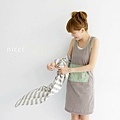 NICCI - Made In Korea韓製配色滾邊連帽口袋長洋裝【NIC00061A】 