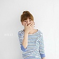 NICCI - Made In Korea韓製柔膚棉感配色反摺袖條紋上衣*4色【NIC00056B】 