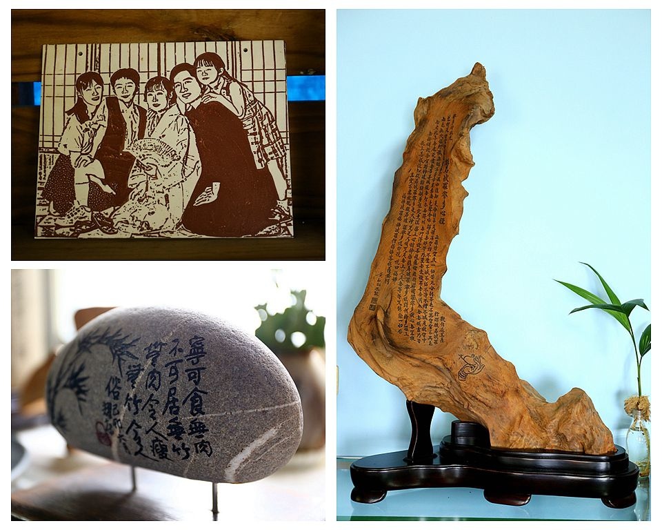 集集景點一日遊-秋水緣影雕工作室-室內藝品展示