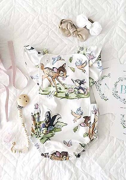 One Piece Fawn Printed Baby Crawl Suit.jpg