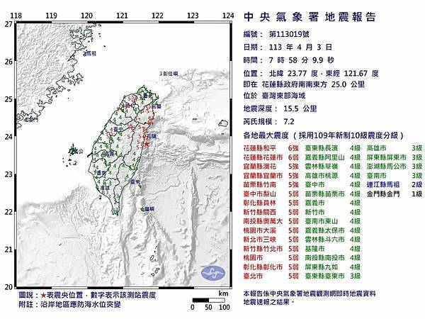 2024.04.03全台有感地震，天佑台灣🇹🇼